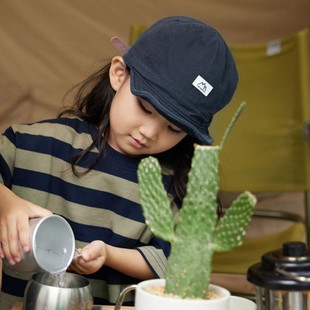 儿童日系亲子短檐帽女童夏季复古百搭鸭舌帽男童遮阳防晒软顶帽子