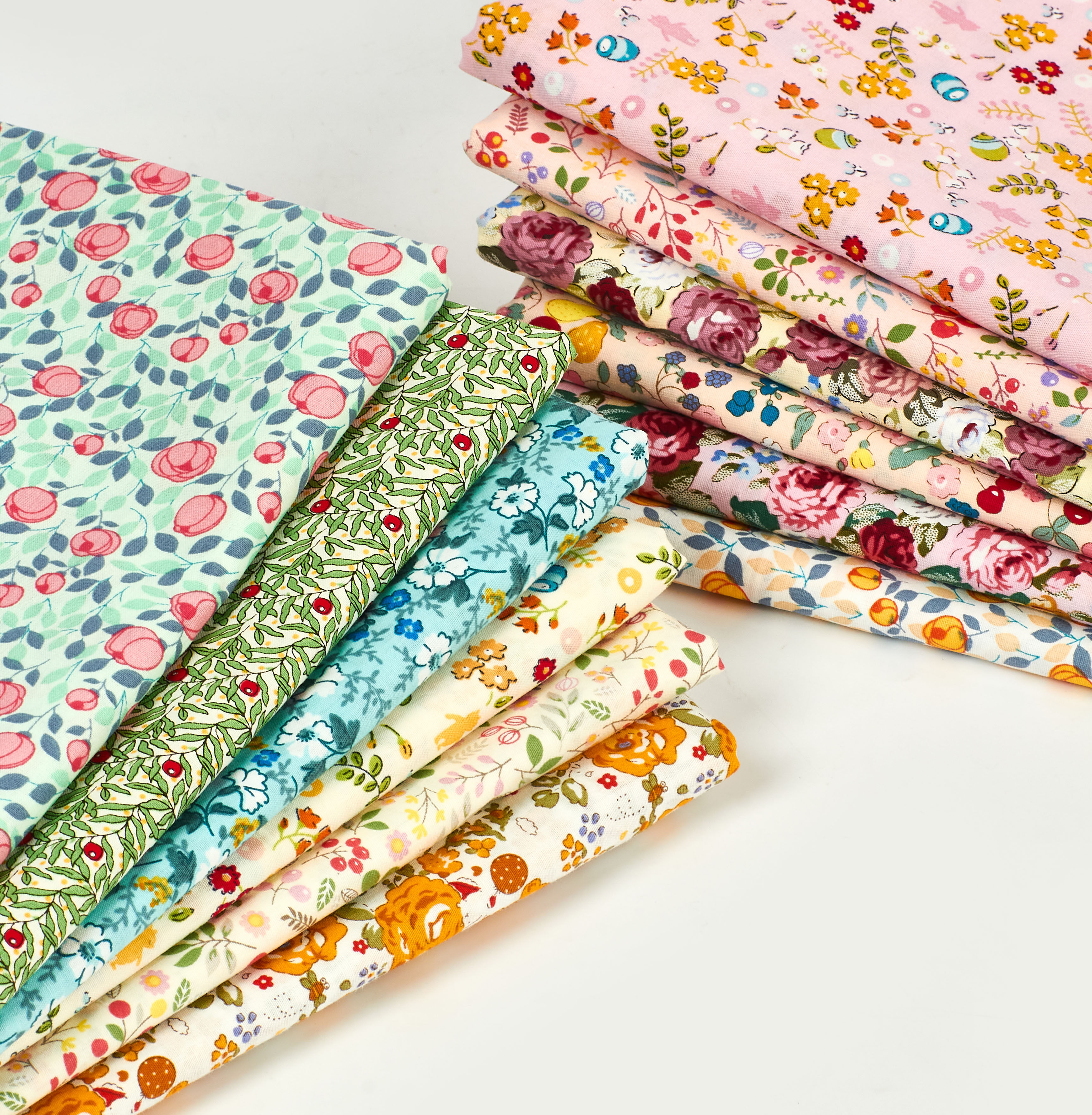 纯棉印花棉布 玫瑰府绸碎花印花布 童装女装连衣裙衬衫服装面料