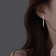 s925银针锆石长条耳环女韩版简约长款高级感耳坠2024新款气质耳饰