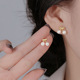 s925银针小巧精致樱桃珍珠耳钉女小众设计感甜美气质耳环高级耳饰