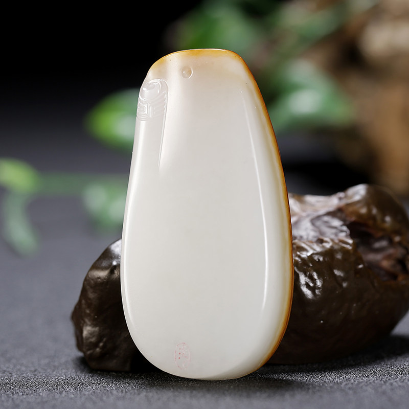 玉雕名家王清【臻品龙凤呈祥】和田玉羊脂白玉仿古挂件 56克