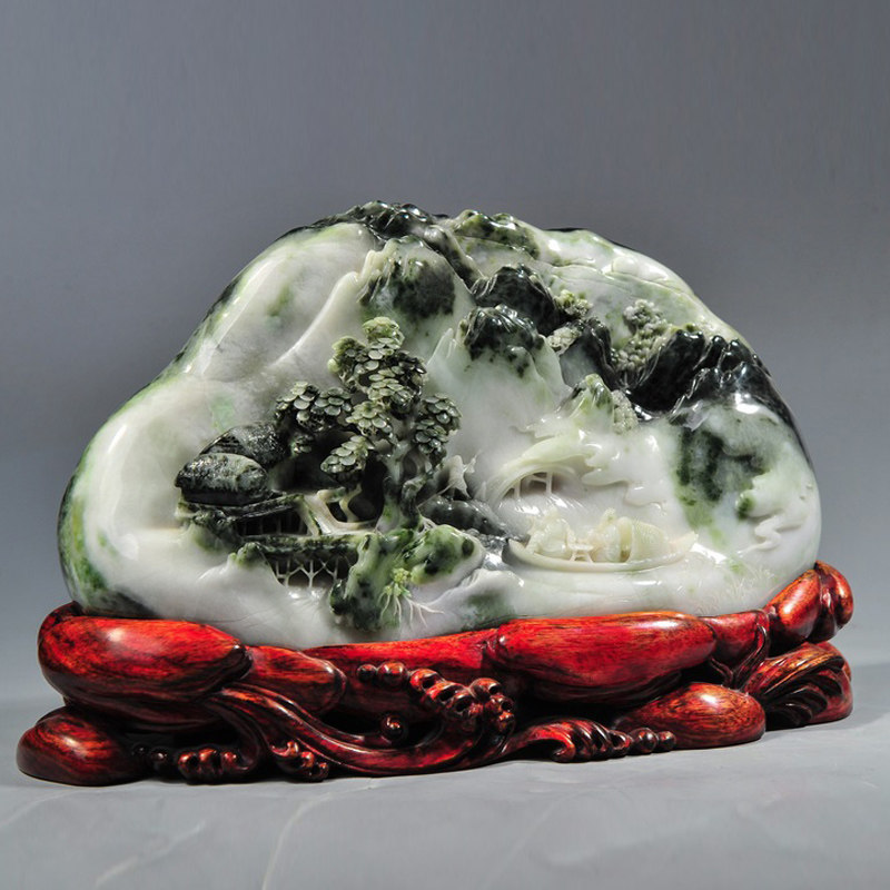 《云烟入画》玉神工艺精品独山玉摆件