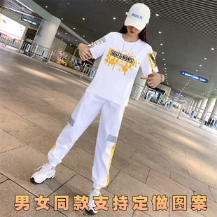 纯棉夏季薄款休闲时尚短袖运动服套装女款2024新款夏装搭配一整套