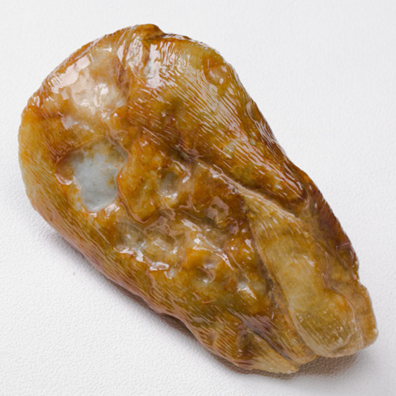 老坑翡翠冰糯种开窗黄翡原石1.44千克