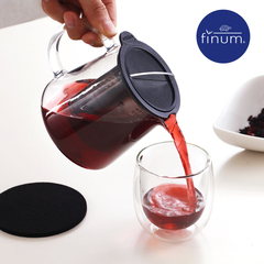德国FINUM芬伦进口玻璃茶壶 过滤 耐热玻璃茶水分离泡茶器红茶壶