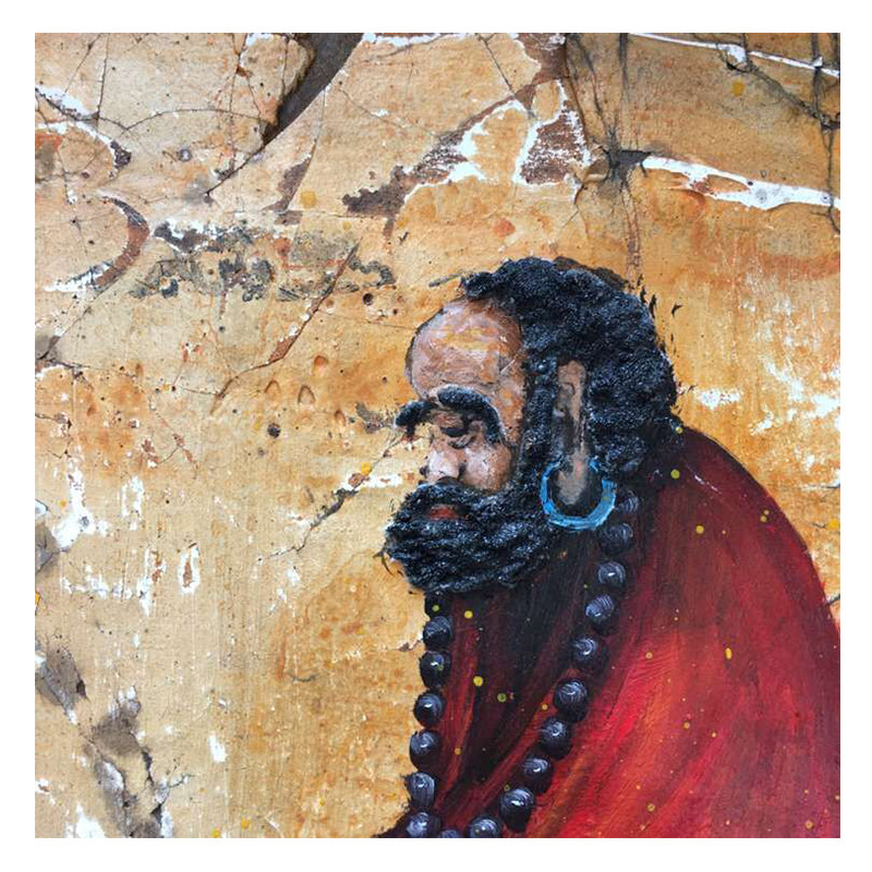 高飞《达摩》原生态创作画家