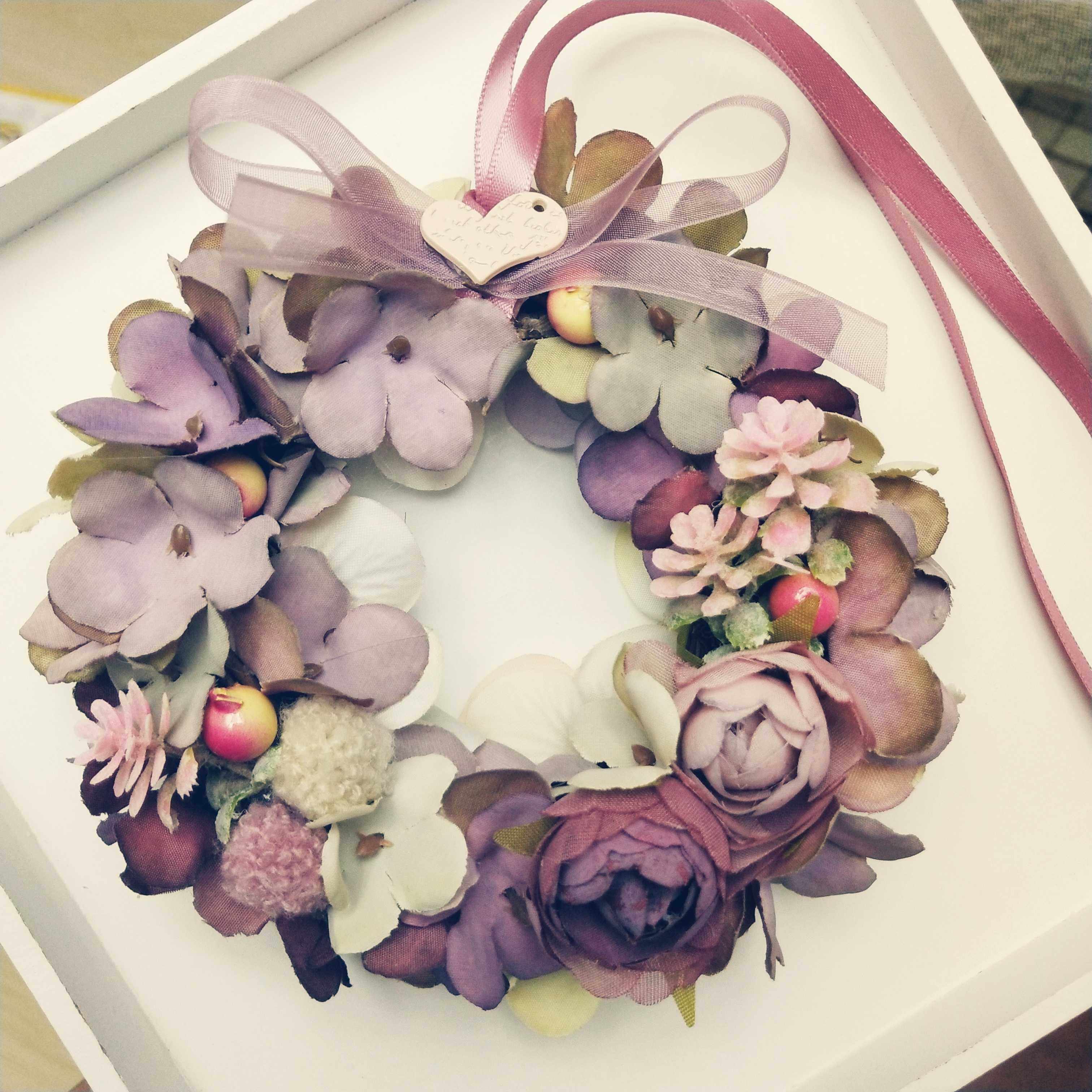 永生花车载挂件车饰卧室门饰花环摆件云思鸟手工饰界