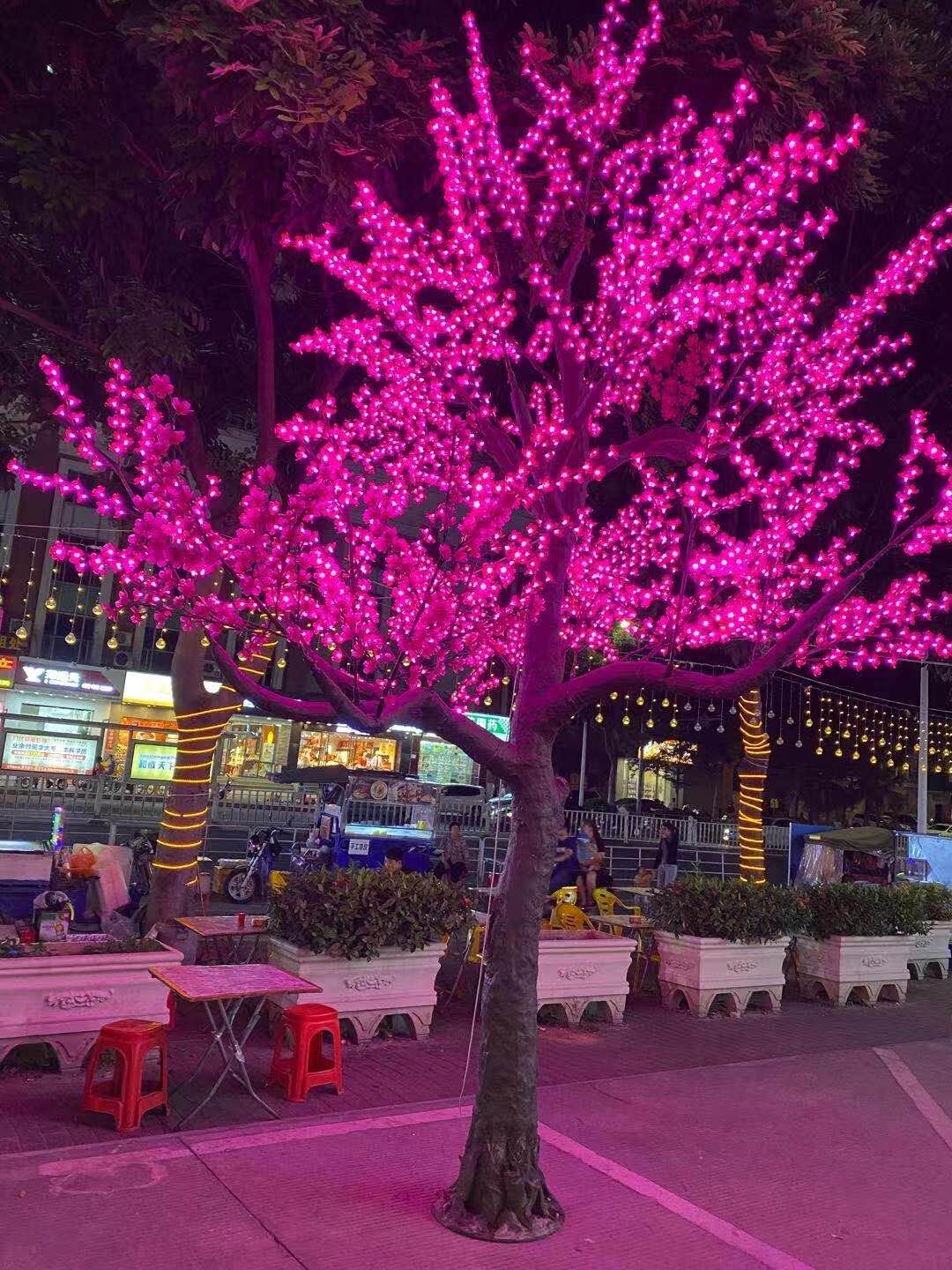 led仿真樱花树灯发光树灯4米5米6米户外防水装饰灯景观庭院树灯