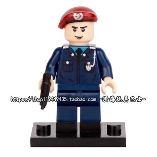 积木PG8062军事人仔装备系列澳门司警拼装玩具兼容乐高