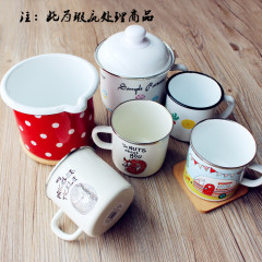 二级品处理怀旧杯子 搪瓷杯漱口杯 泡面碗 量杯 马克杯（无掉瓷）