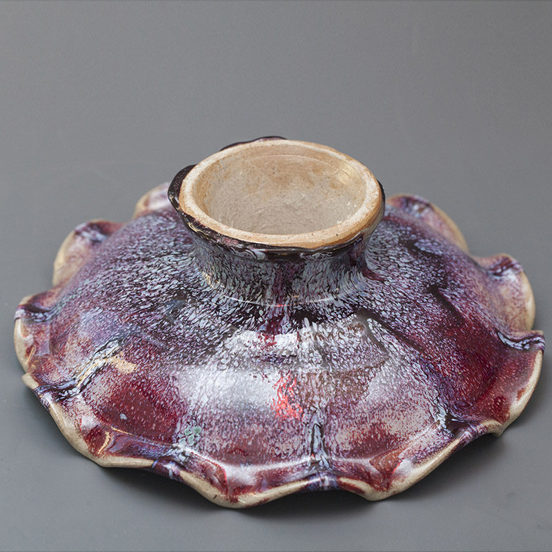 晋佩章 《高足盘》已故钧瓷泰斗作品