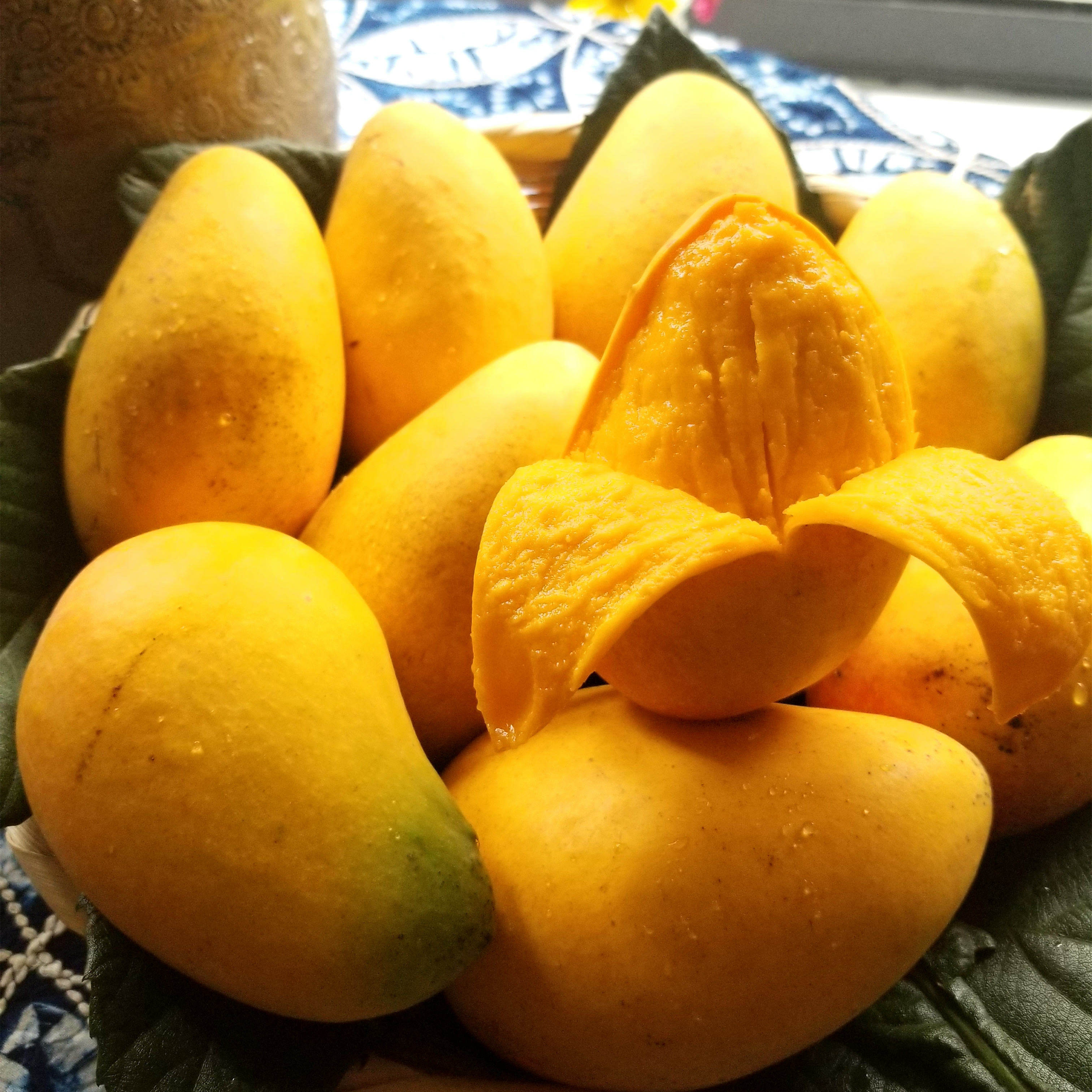 云南小台芒大台芒元江纯甜高糖无丝肉厚大果整箱5斤包邮热带水果