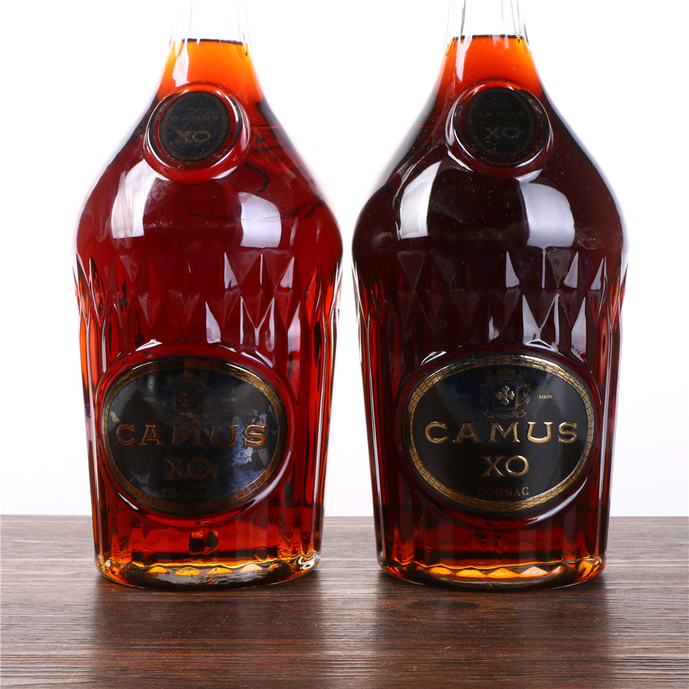 【即刻拍】80年代卡慕金花xo干邑白兰地40度1500ml2瓶老洋酒拍卖