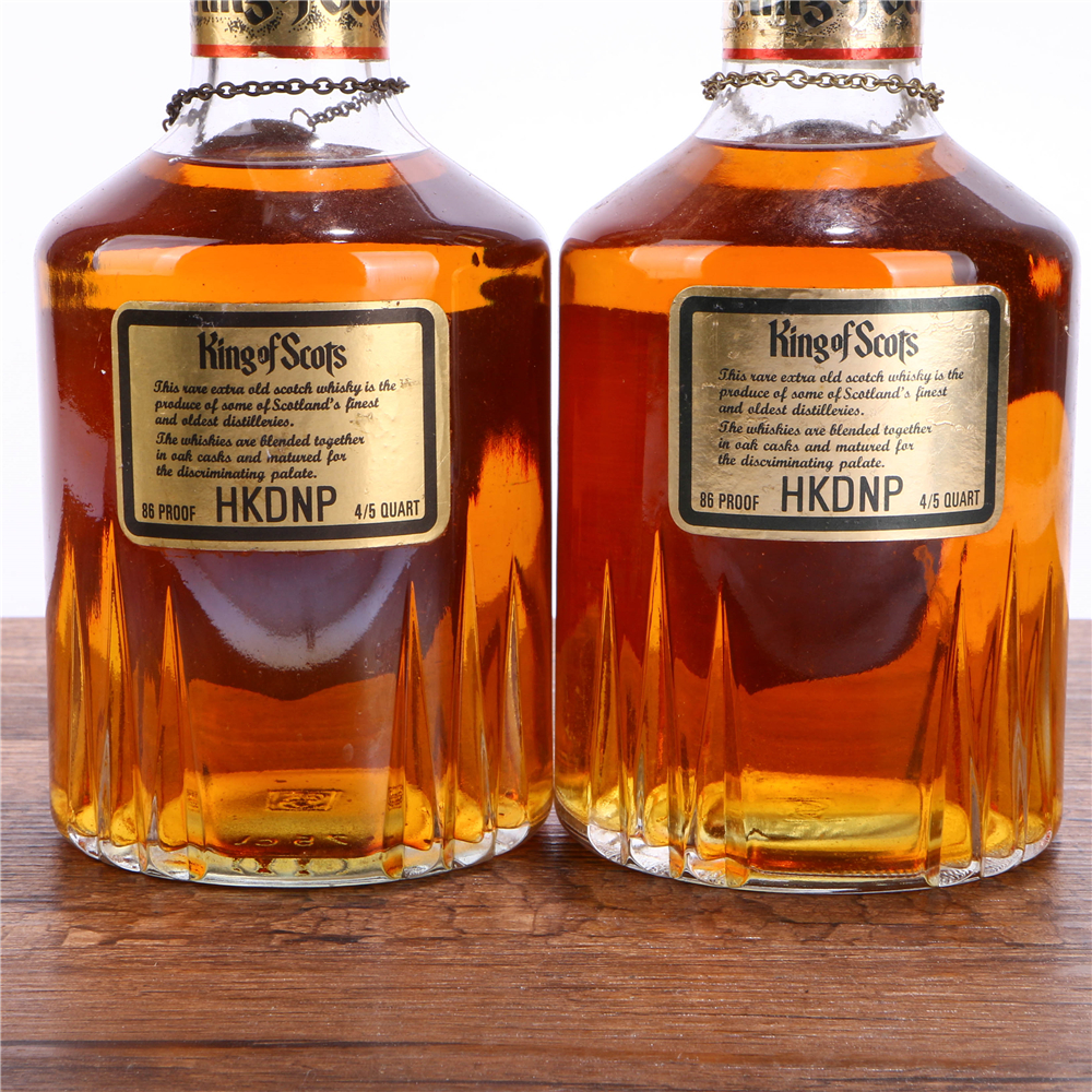 58/90年代king of scots 苏格兰王珍品威士忌43度750ml2瓶