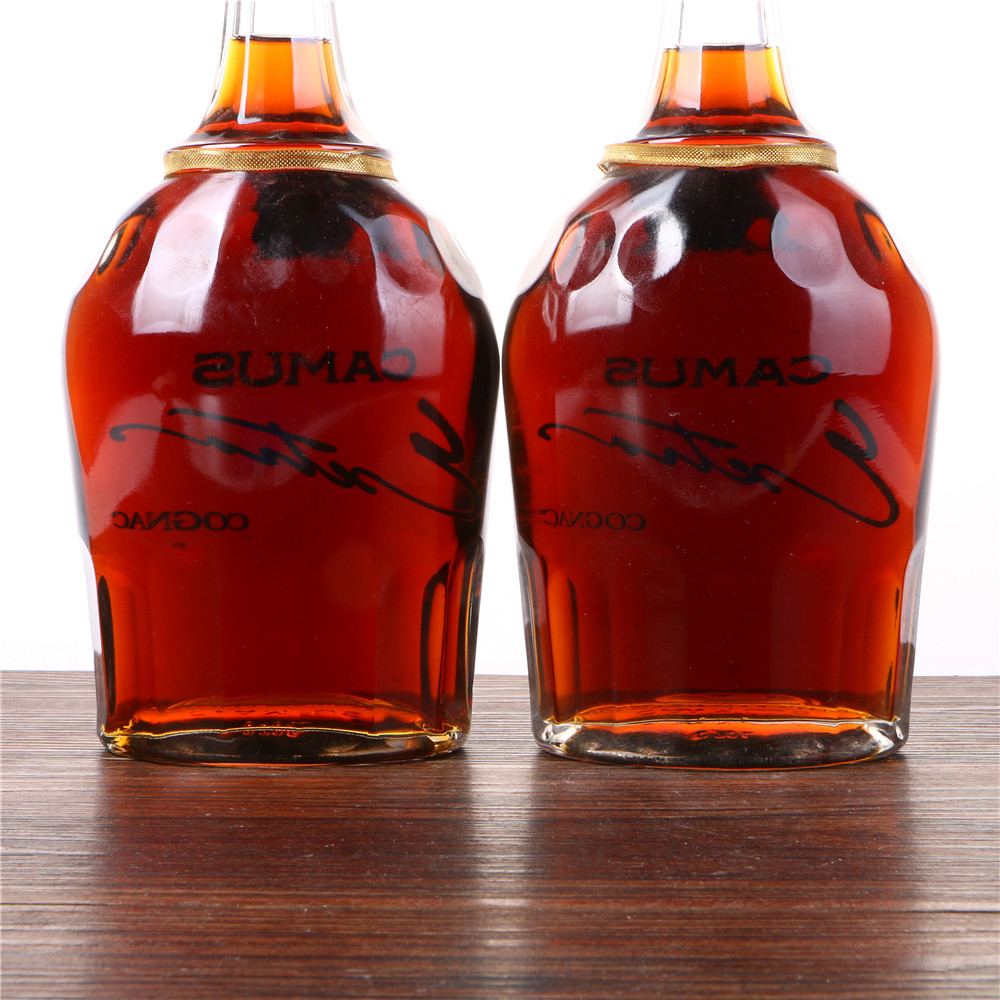 42/90年代初卡慕金花extra特级干邑白兰地 40度700ml*2瓶老洋酒