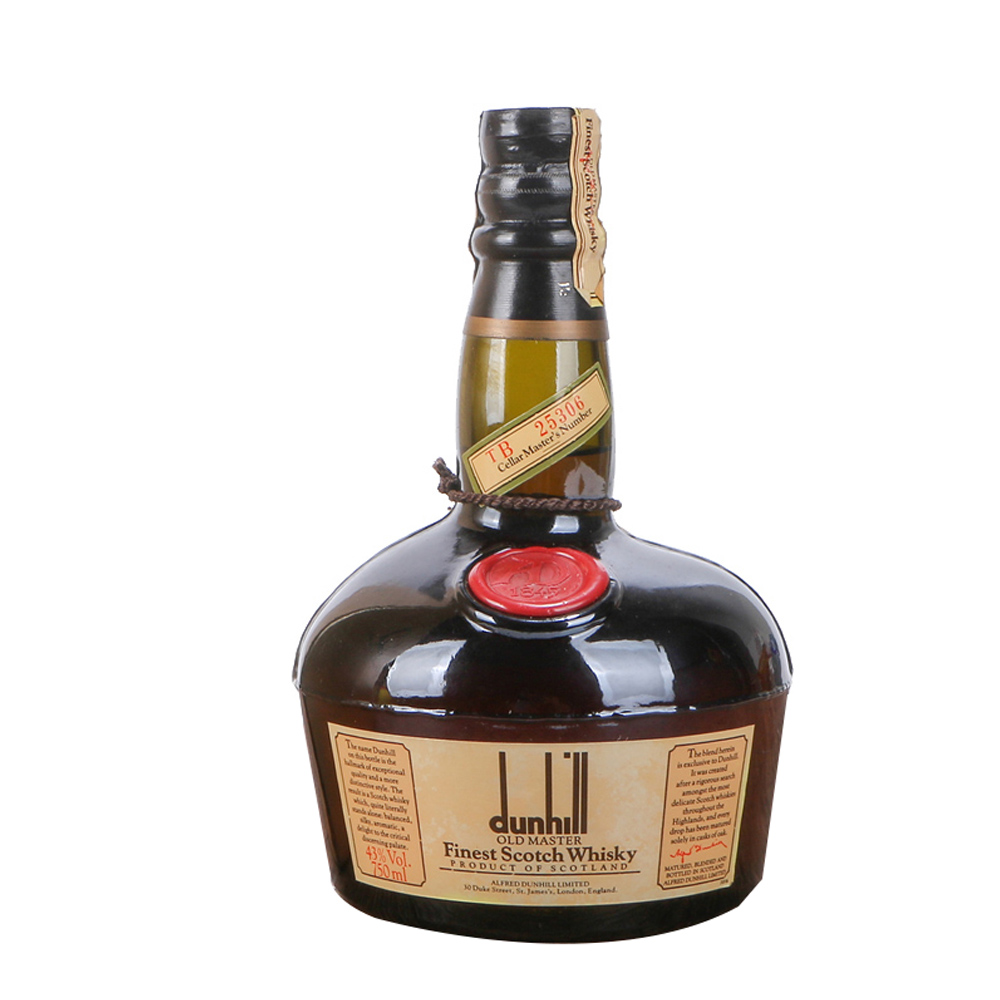46/90年代登喜路苏格兰调和威士忌酒43度750ml老洋酒收藏