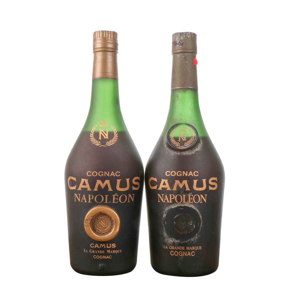 91/洋酒80年代卡慕拿破仑白兰地40度700ml2瓶陈年洋酒收藏