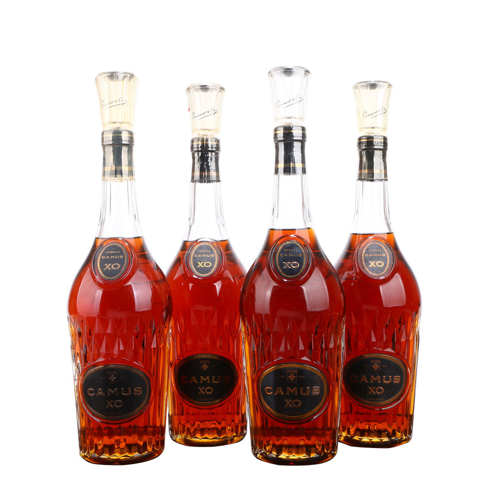 46/80年代卡幕金花长颈xo白兰地40度700ml*4瓶老洋酒