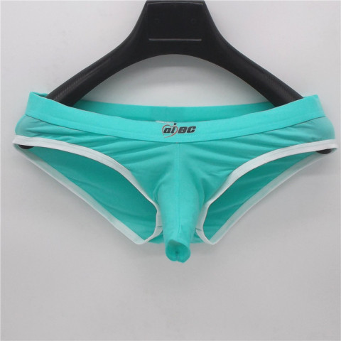 夏天象鼻裤男士冰丝凉爽透气丝滑三角内裤男开口jj套可爱内裤
