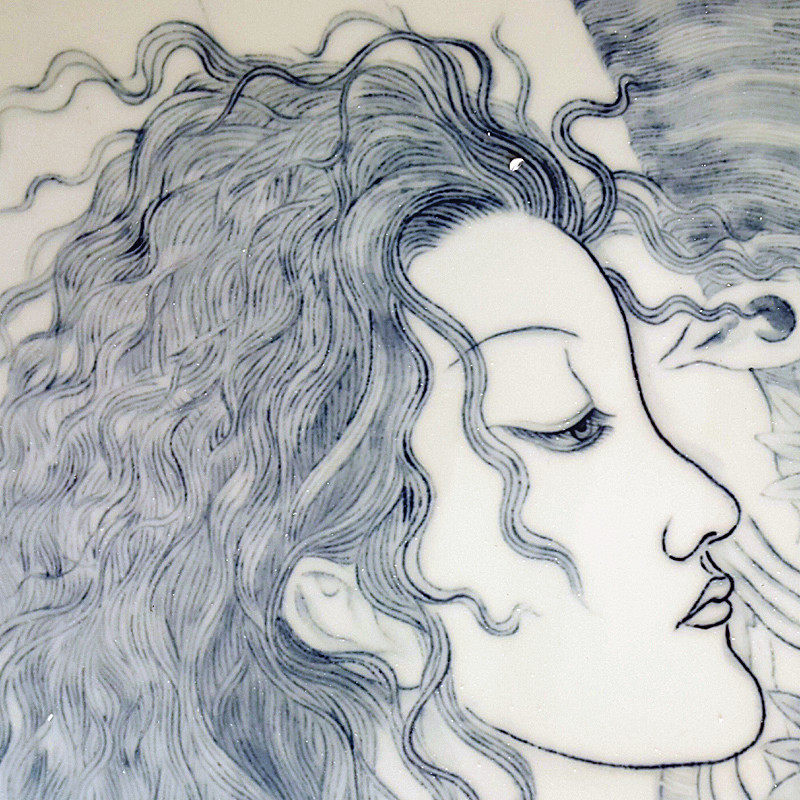 余键《以梦为马-05》收藏级 精品手绘 瓷板画