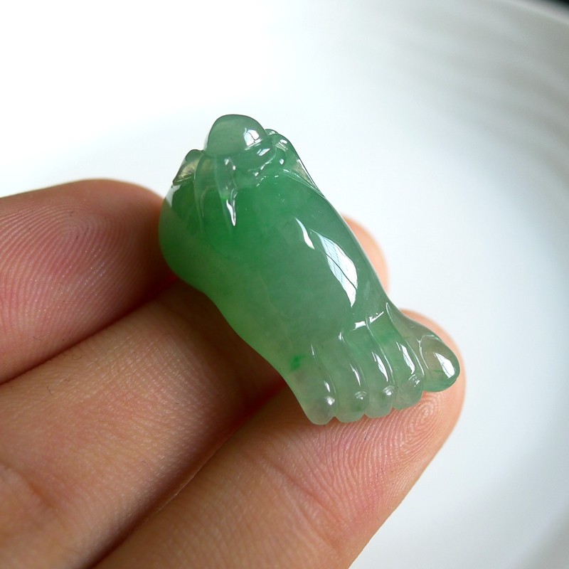 永馨翡翠 老坑a货知足常乐佛脚 10.07g