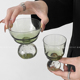 趣皿 创意小众浅绿玻璃气泡珠杯ins风高级感酒杯家用餐厅洋酒杯子