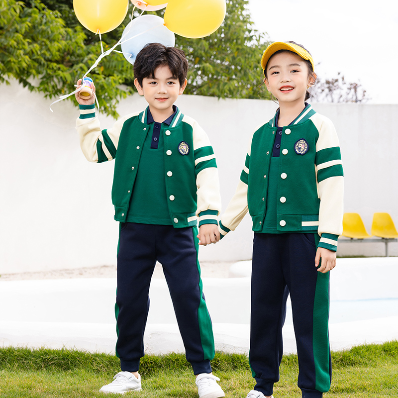 校服套装小学生春夏秋运动会会服学院风幼儿园园服棒球款班服套装