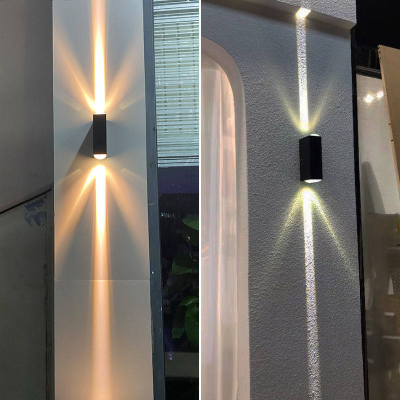 聚光户外防水庭院双头led洗墙灯过道走廊楼梯一束光外墙门口壁灯