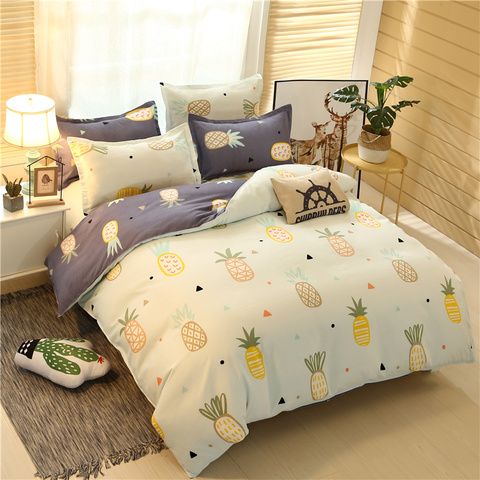 加厚磨毛床单学生宿舍三件套单人纯棉被套被罩1.5/1.8米床上用品