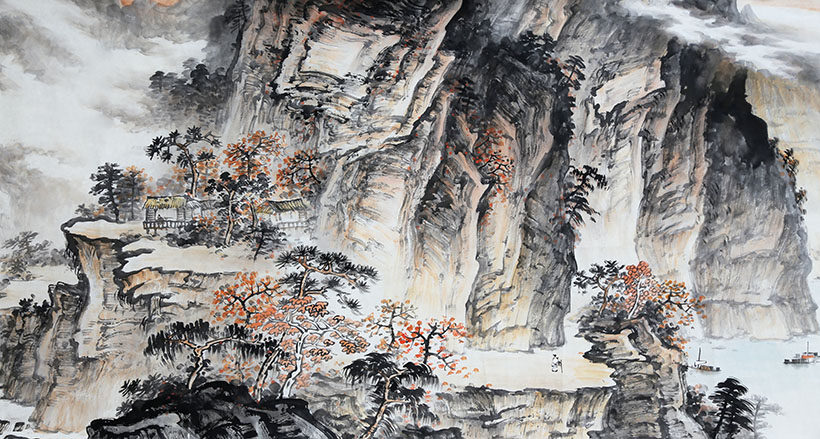 2.4米 莫春生《秋山神韵》广西省美协会员4367