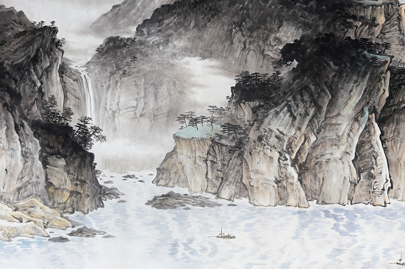 2.4米 莫春生《峡江神韵》广西省美协会员4347