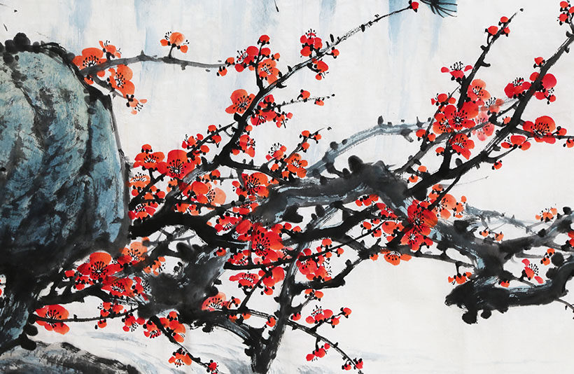 四尺 李霖《岁寒三友》中国国画家协会理事 墨华斋5312