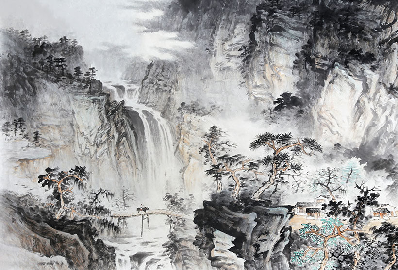 2.4米 莫春生《轻舟已过万重山》广西省美协会员4352