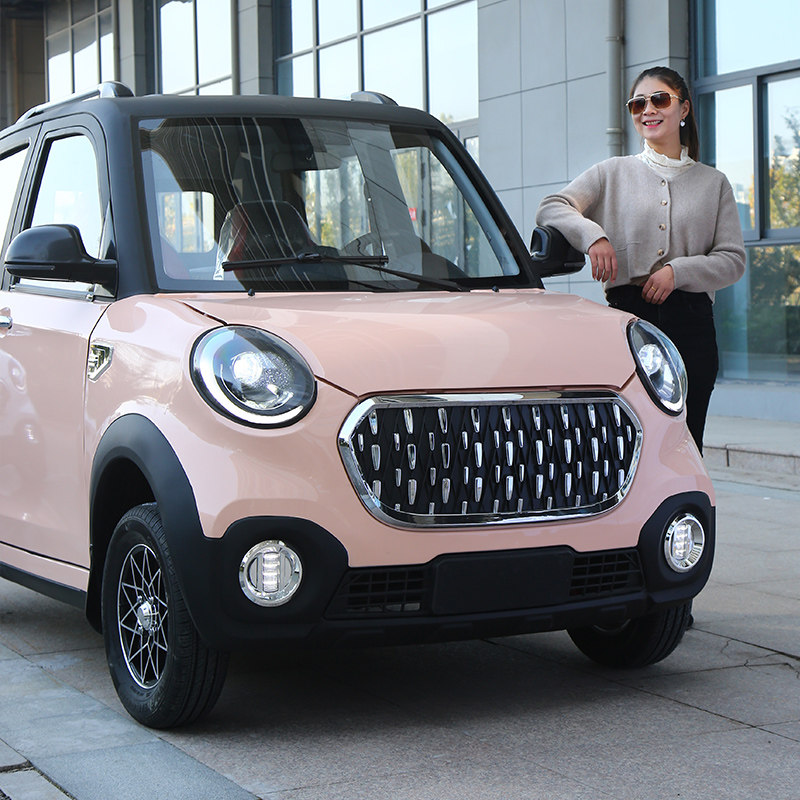 新款电动四轮车轿车汽车家用小型代步载人油电两用燃油四轮新能源