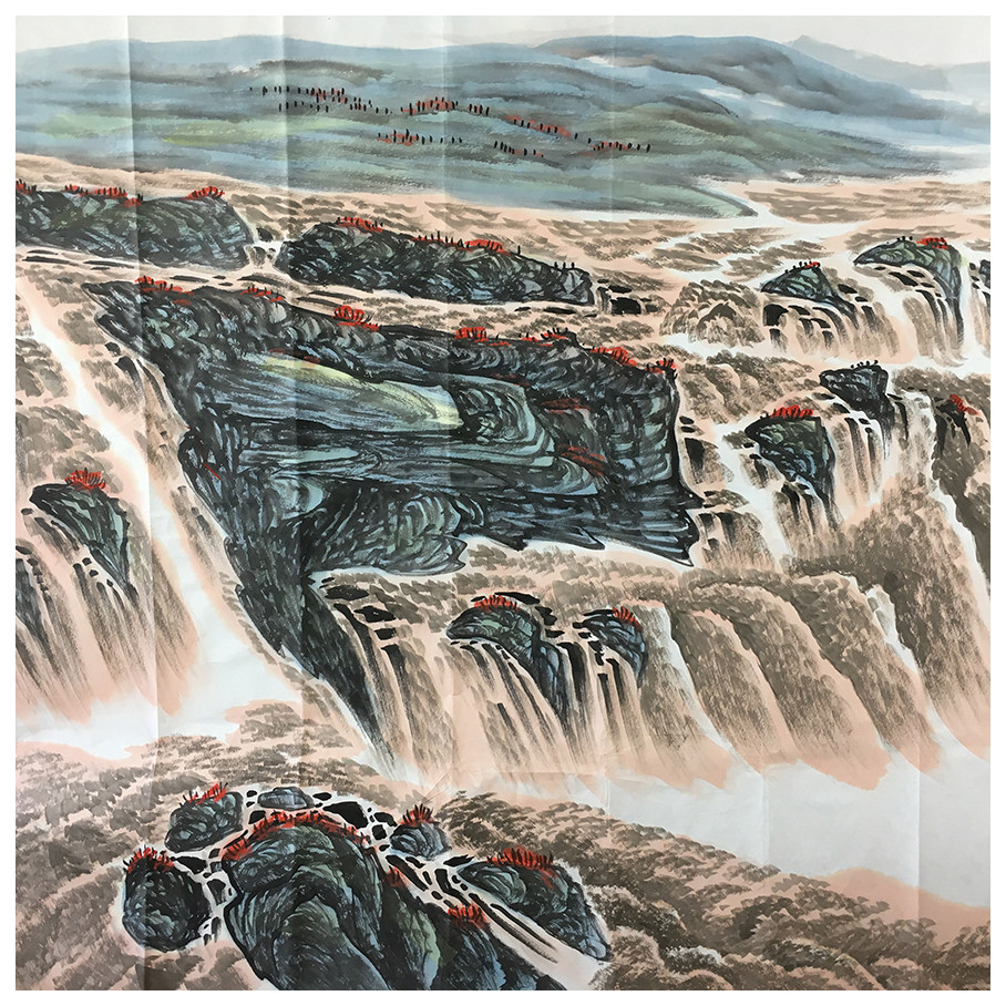 莫远峰《黄河之水天上来》巨幅3.6米