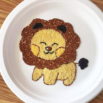 五谷杂粮粘贴画幼儿园