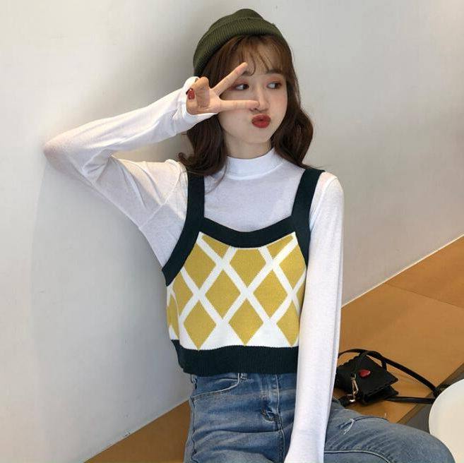 毛衣吊带背心外搭