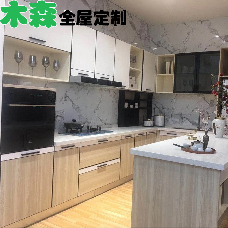 木森橱柜定做 整体厨柜L型简易双饰面门板现代简约门板现代简约全在类目 全屋定制, 整体厨柜及配件, 整体厨柜中 - 来自Buy2taobao.com提供专业的淘宝代购服务