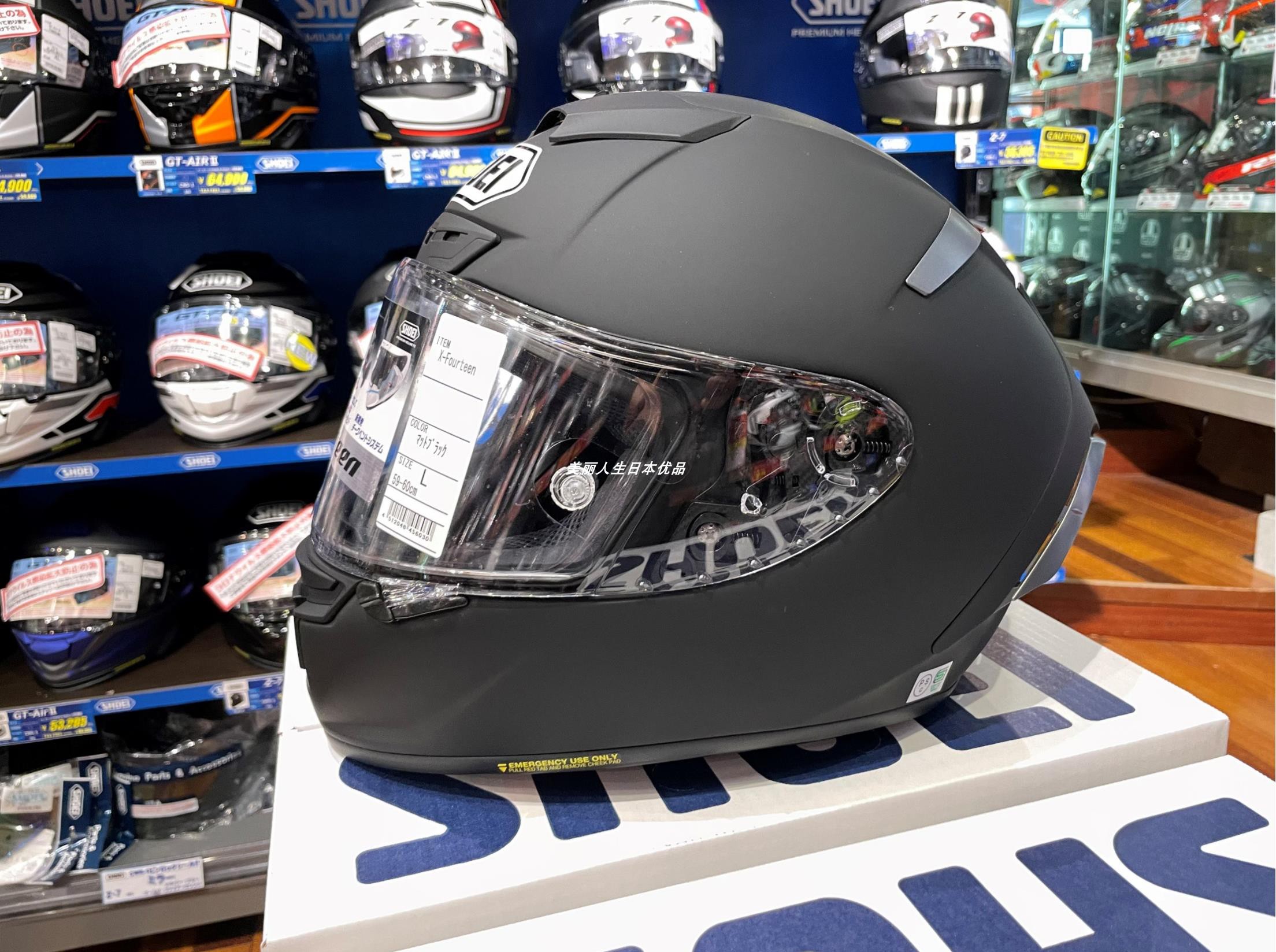 日本正品代购直邮shoei x-14纯色哑光黑色头盔日版