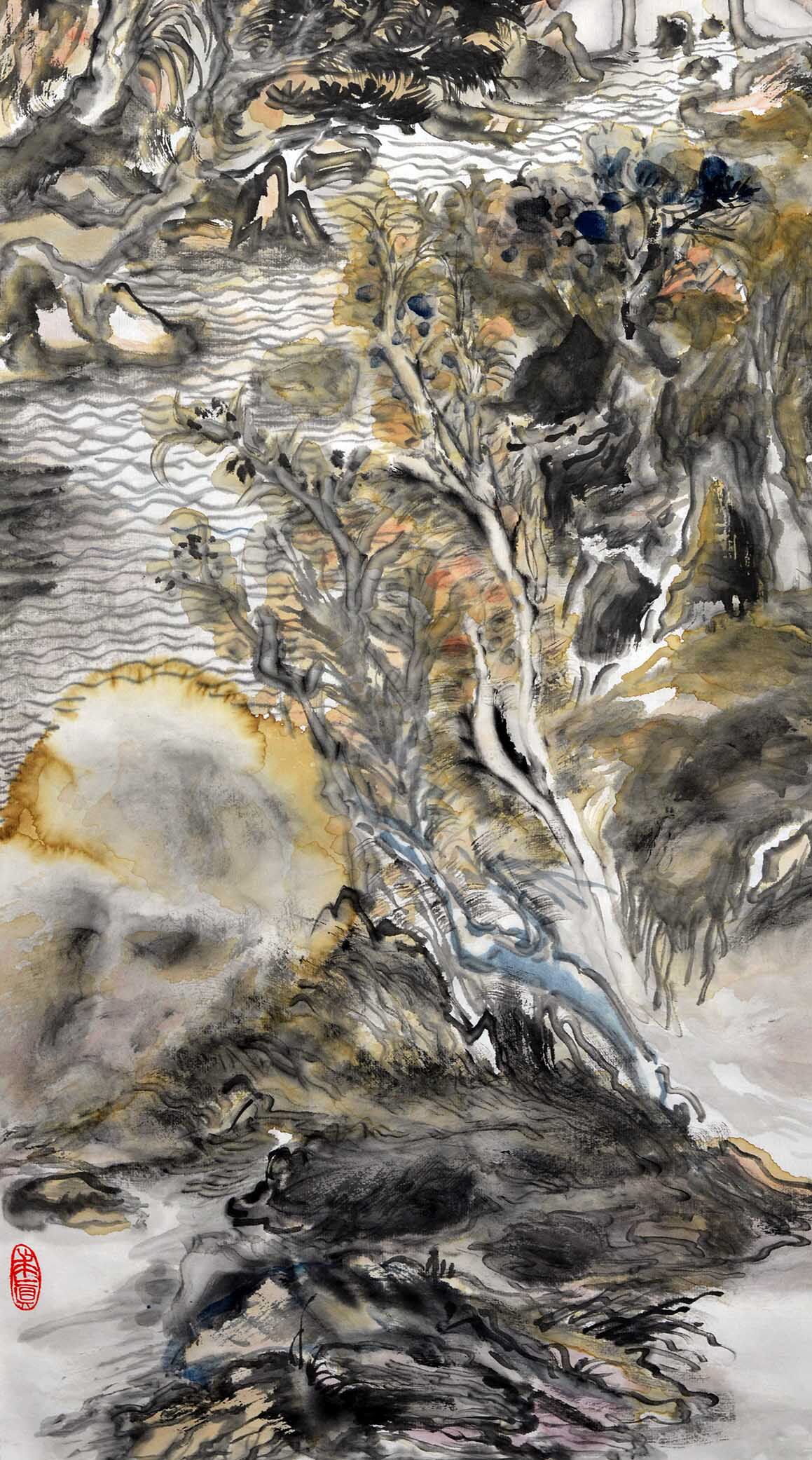 李玉民《山水四条屏》中美协会员