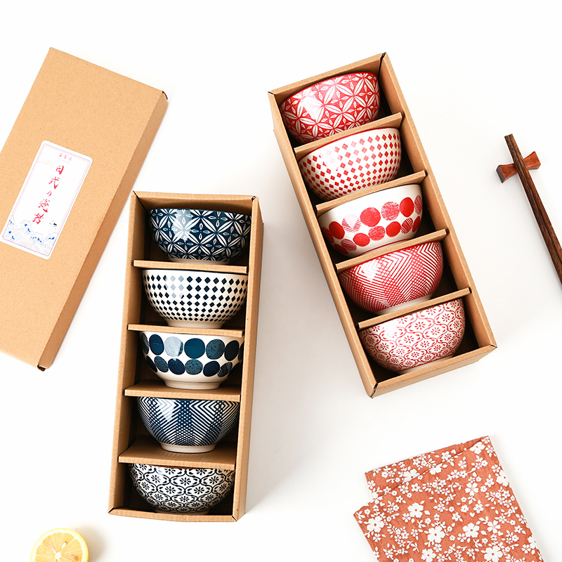 创意新款高温陶瓷饭碗可微波炉个性家用饭碗小碗复古日式套装礼盒