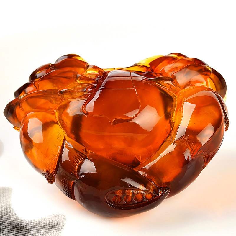 23.31g【强荧光】琥珀金红螃蟹琥珀吊坠k1747