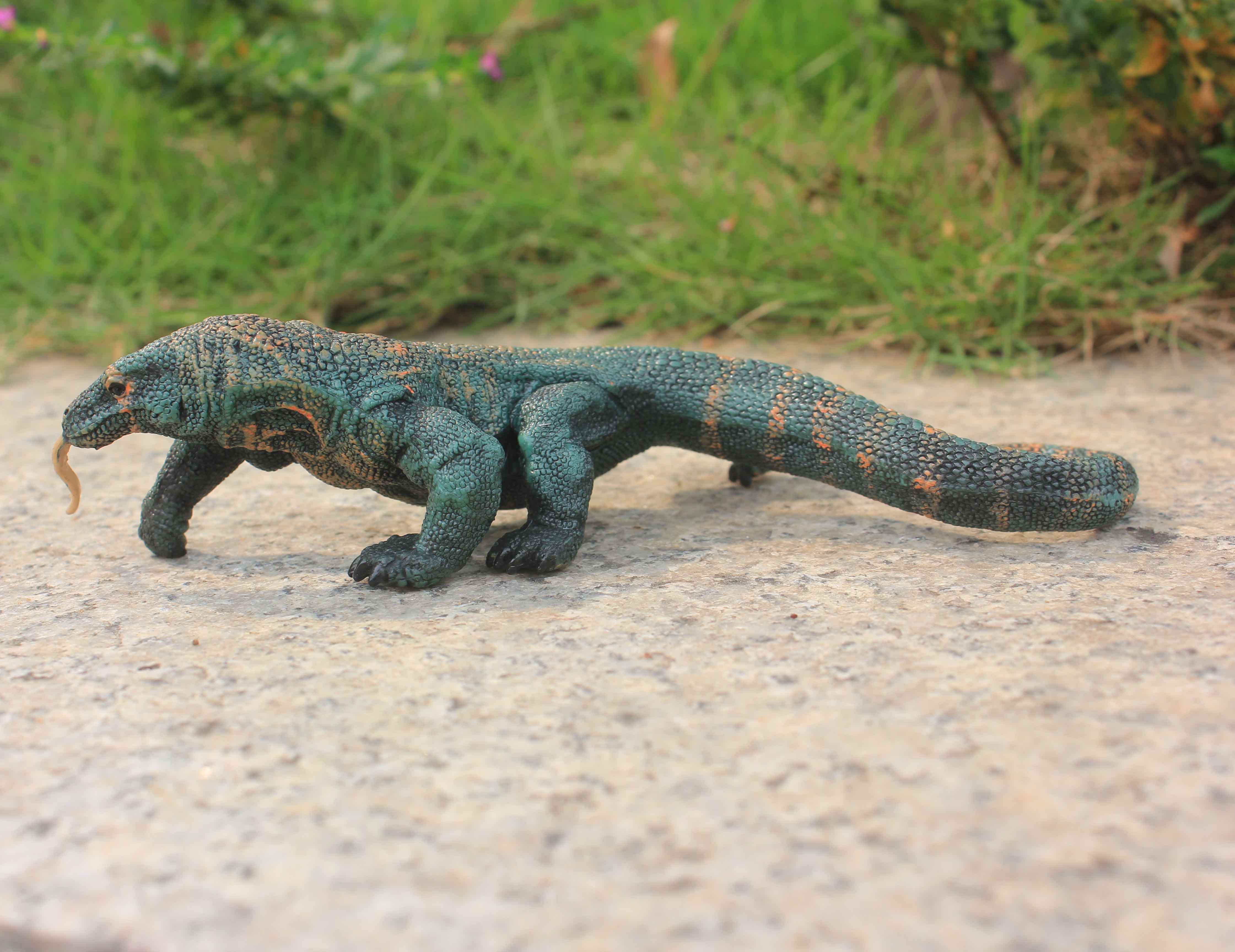 正品法国papo仿真蜥蜴 科莫多巨蜥 收藏摆件 外贸玩具 仿真动物