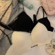 细肩带美背内衣女小胸聚拢不空杯无钢圈夏季薄款无痕三角杯文胸罩