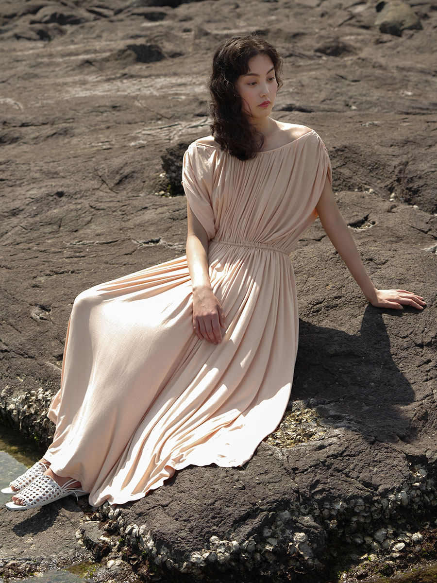 流畅剪裁"希腊女神"裙 | 可以女神也可以休闲.夏日长裙y