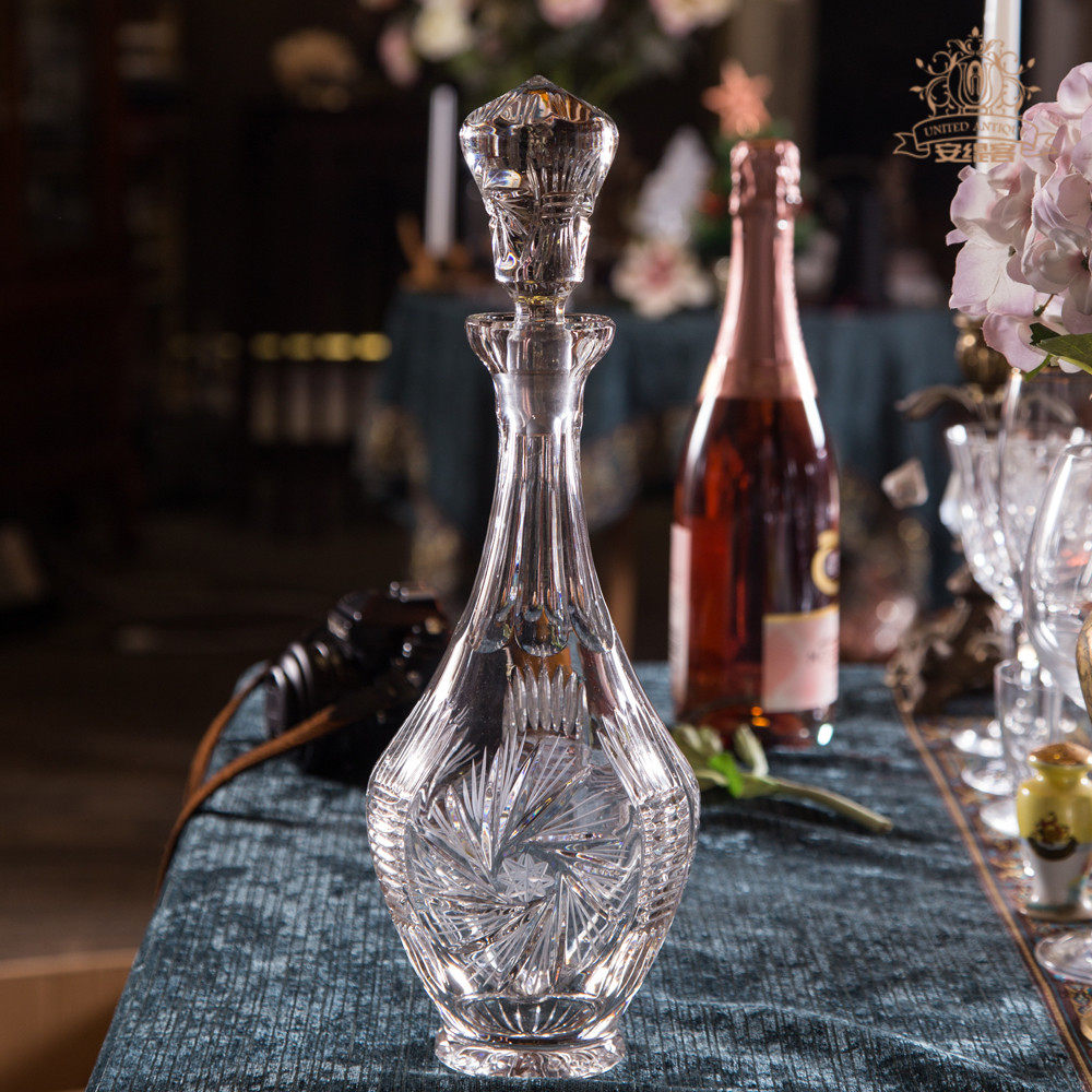 酒瓶空瓶玻璃创意密封酒樽装饰家用手工水晶艺术欧式奢华家居摆件