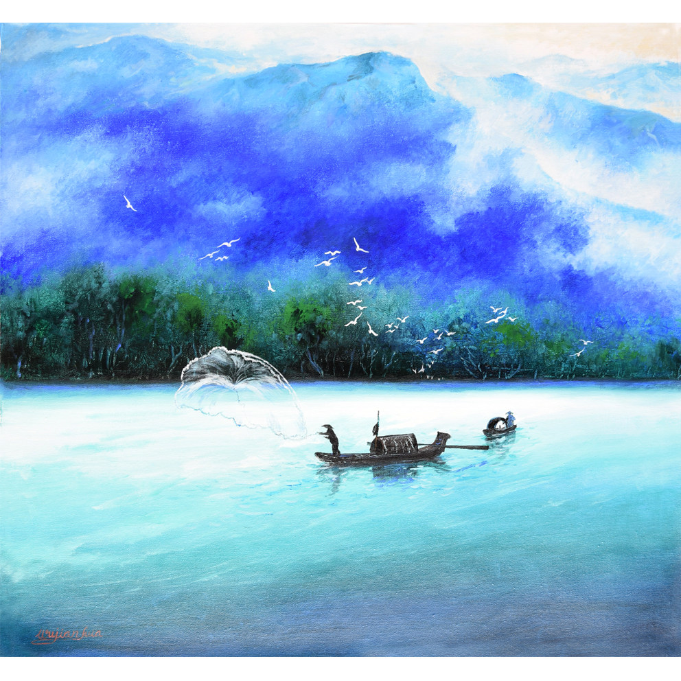 吴建华油画《忆江南》实力派画家/邳州市美协理事