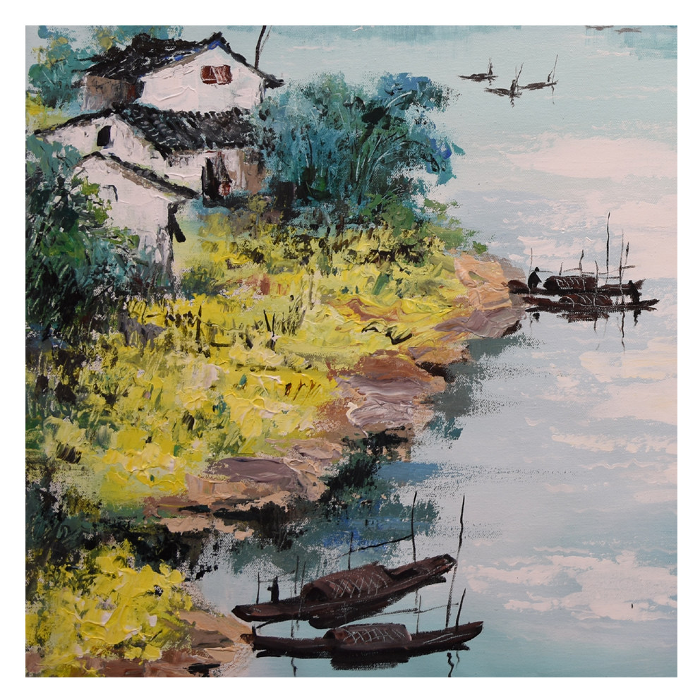 吴建华油画《江南春早》实力派画家/邳州市美协理事