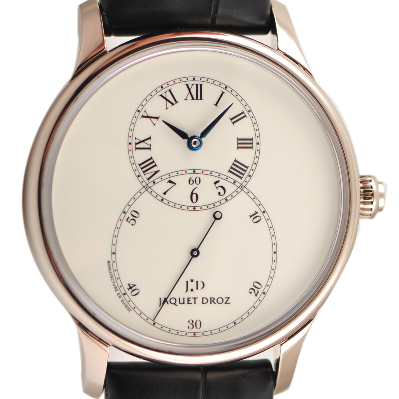 [9.5新]雅克德罗18k白金自动机械男表