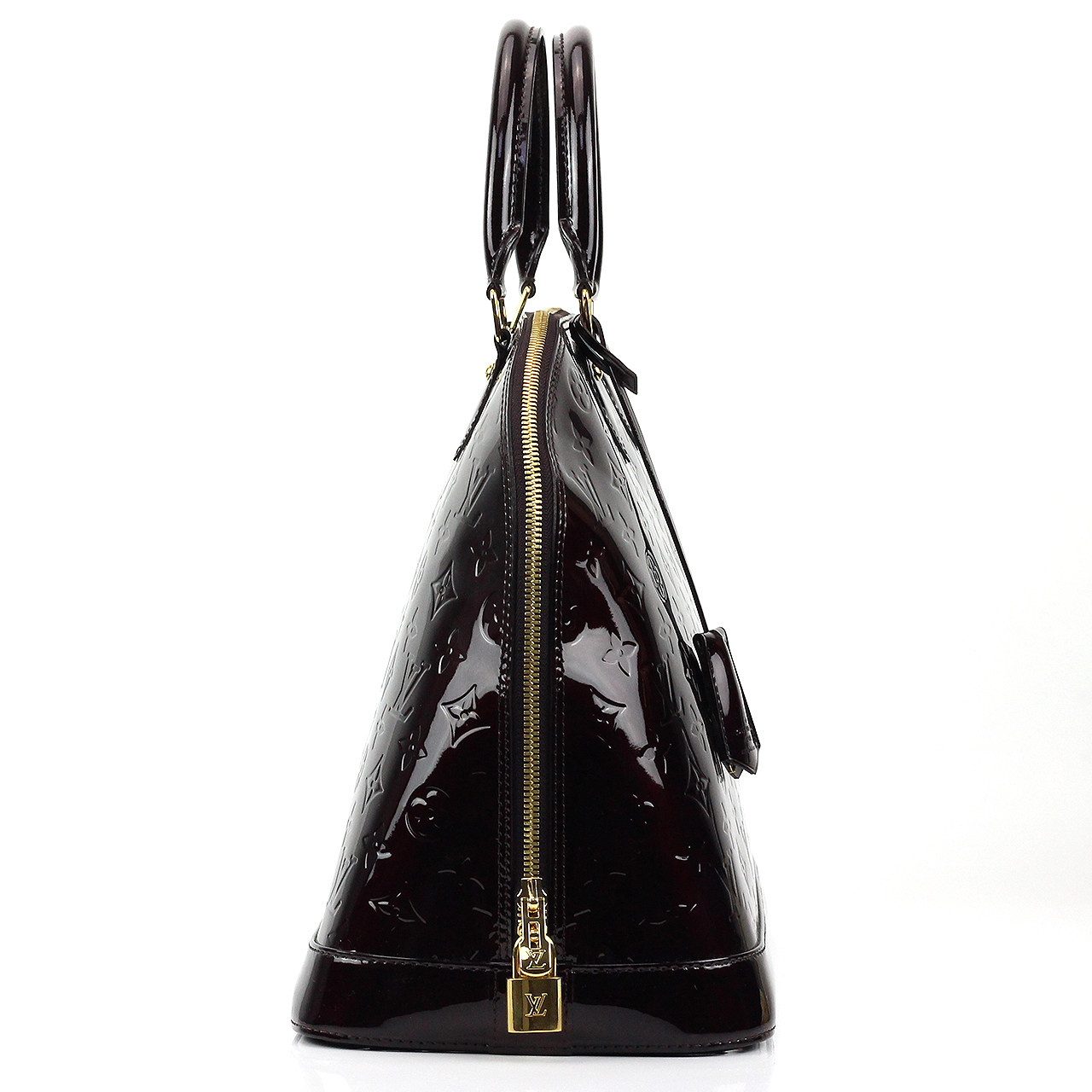 [9.5新]路易威登lv女士alma大号漆皮手提包